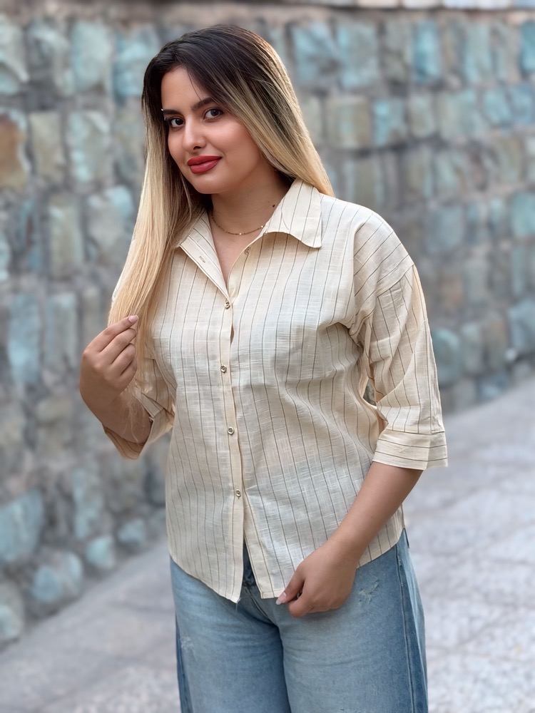 شومیز باکسی لینن